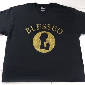 Religious Afro Lady Bless T- Shirt